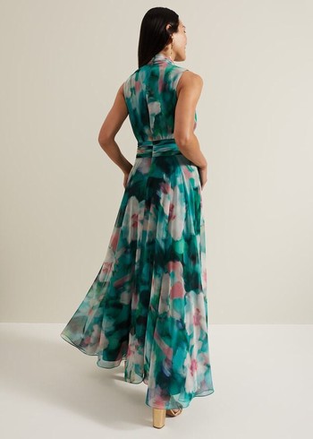 Phase Eight Lucinda Chiffon Print Dress Multicolor Canada | PNYQTD-367